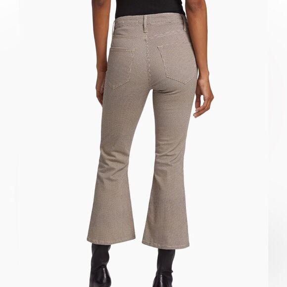 New Frame Le Crop Flare Houndstooth Stretch Jeans Size 26 - Picture 5 of 16